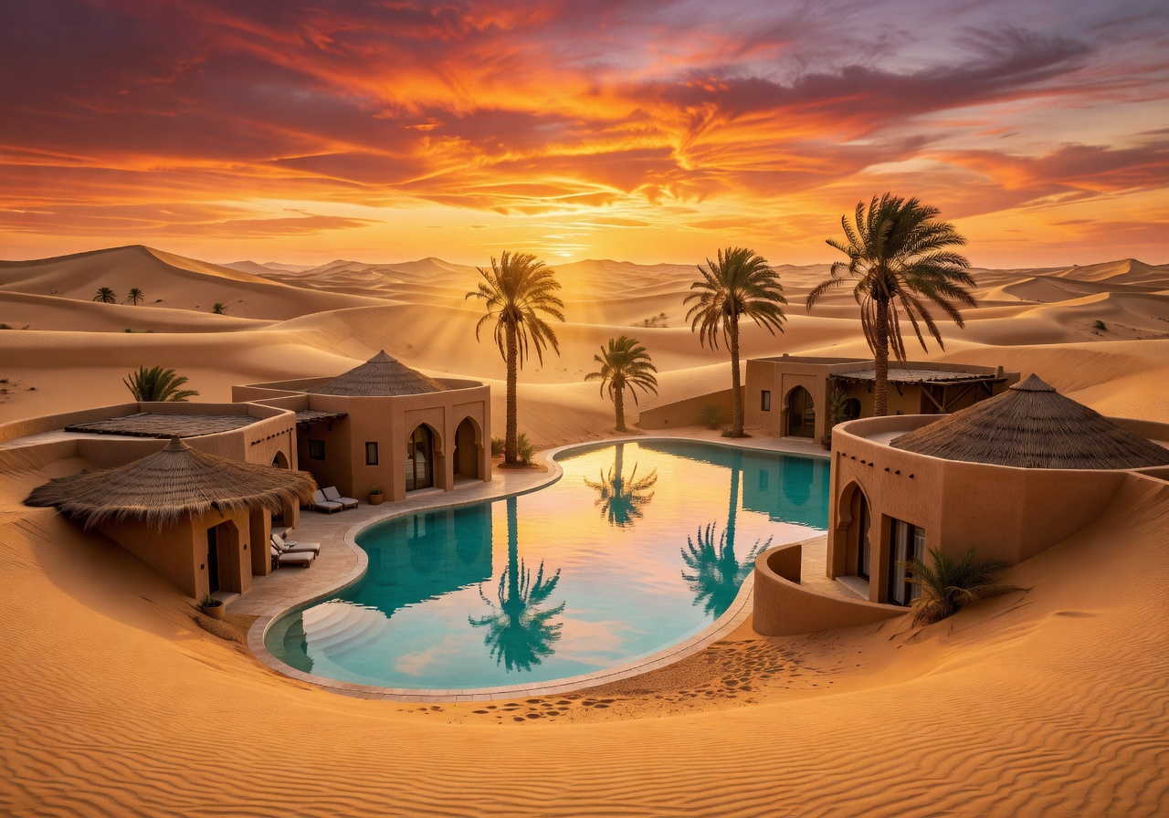 Sahara Mirage Resort Outer Dunes at Sunset